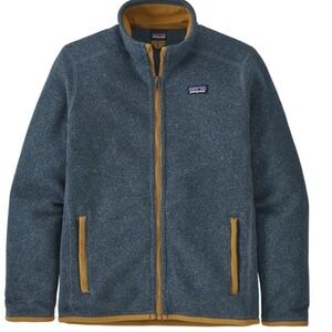 Patagonia kids better sweater jacket XXL 16 18 womens XS Small blue khaki EUC